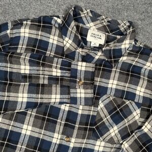 Field And Stream Shirt Mens Size XL Blue Plaid Flannel  Button up Long Sleeve